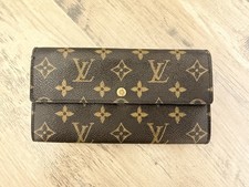 Louis Vuitton Monogram Sarah Wallet Long Bifold Brown Canvas Made in France
