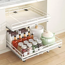 Pull Out Cabinet Organizer, 2 Pack Expandable Pull out Drawers for Cabinets, ...