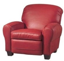 Hand-Crafted Brick Red Leather Recliner – USA Made