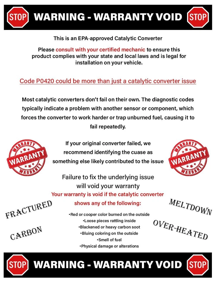 EPA-Approved Rear Catalytic Converter fits: 2005-2008 Mercury Mariner 2.3L 3.0L - Image 4 of 4