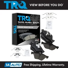 TRQ Posi Ceramic Disc Brake Pad Set Front & Rear Kit for 08-13 BMW 128I New