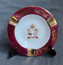 Porcelain Ashtray Souvenir From Monaco Prince Rainier III Princess Grace
