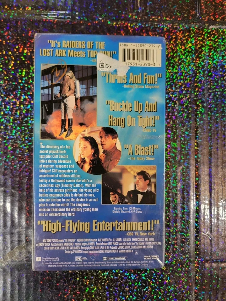 The Rocketeer 1992 VHS Sealed With Proof Of Purchase Walt Disney Video Slipcase - Image 2 of 4