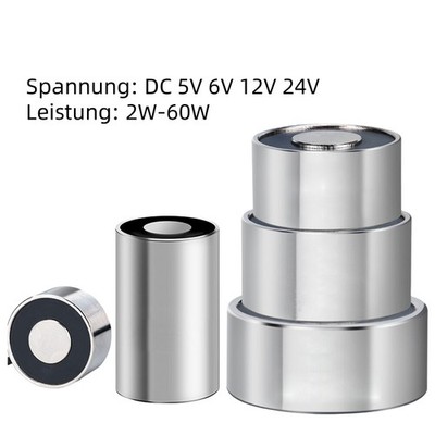 Elektromagnet DC12V 24V Rechteckig Rund Zugmagnet Magnet Hubmagnet 1Kg bis 800kg