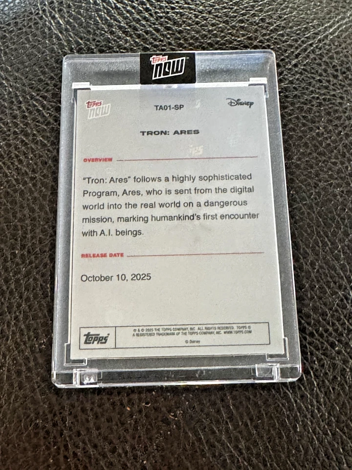 Плакат фильма 2025 Disney Topps NOW Tron: Ares TA01-SP *HOLO/FOIL* - Изображение 3 из 3