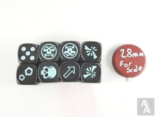(5418) Black D6 Necromunda Dice Set 40k Warhammer