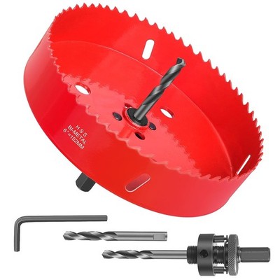 6 Inch Hole Saw - 152mm Hss Bi-metal Hole Cutter for Different Project with S...