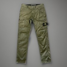 Stone Island Green Canvas Cargo Pants 33x32 Cotton Canvas Tapered CLG  