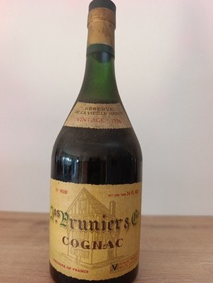1928 Cognac Prunier Reserve De La Vieille  Maison