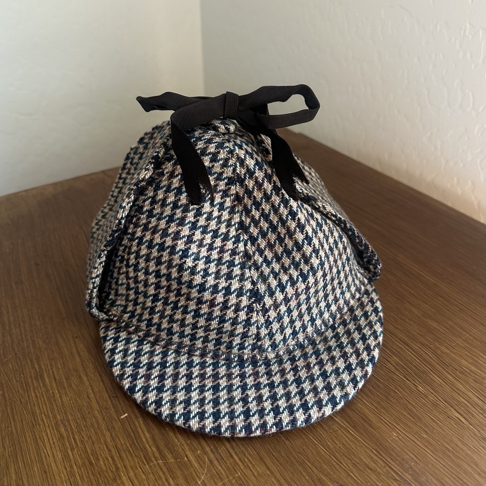 Houndstooth Pattern Deerstalker Hat, Sherlock Hol… - image 3
