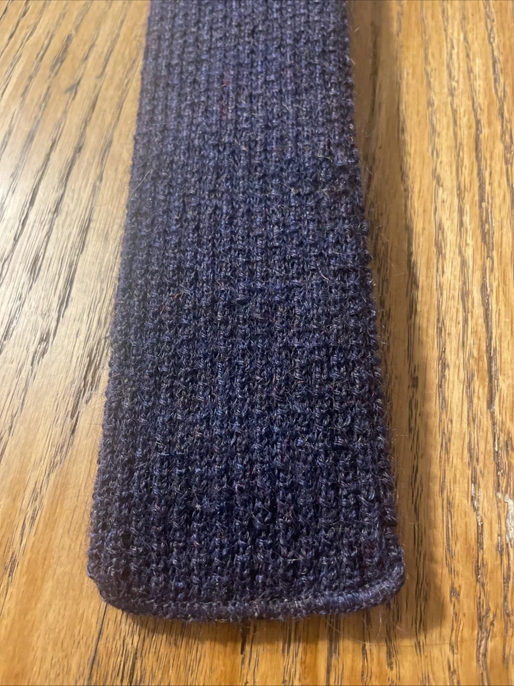 Calcetín tejido gallo gallo vintage usado en excelente estado corbata cuadrada lana ajustada y mohair EE. UU. Foto 2 de 4