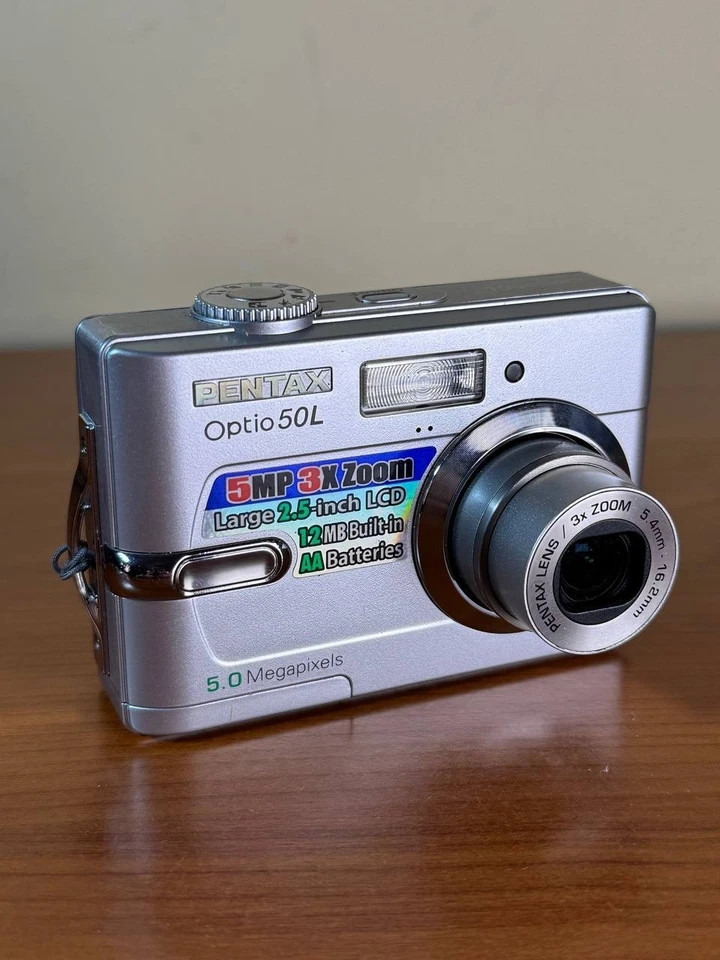 Pentax Optio 50L Fotocamera Digitale 5MP Zoom 3X - Con Scheda SD - Imagen 3 de 4