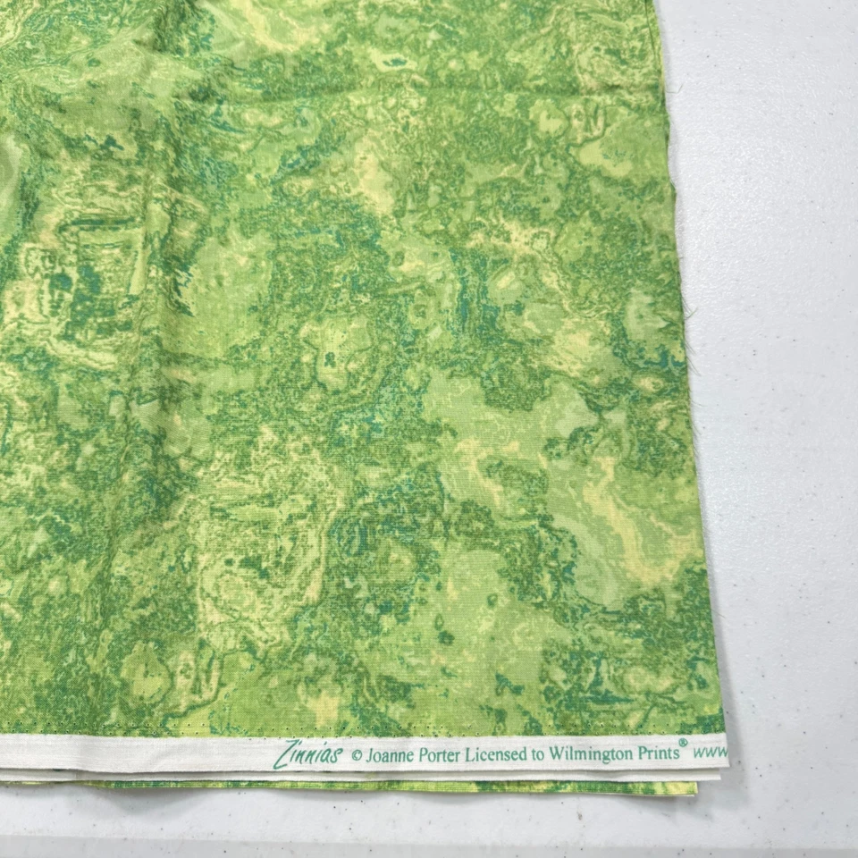 Tela zinnias verde abstracto wilmington estampados acolchado algodón 43x59 1,6 años Foto 3 de 4