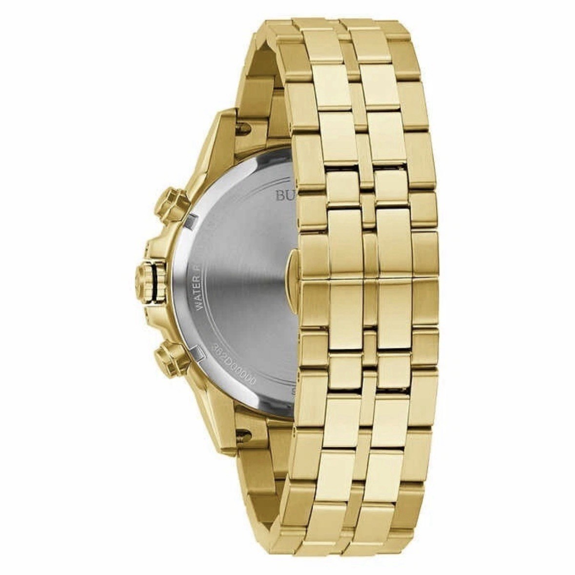 BULOVA MEN\'S CHRONOGRAPH DATE WINDOW GOLD TONE QUARTZ WATCH 45MM 97B217 Bulova Men main image 3