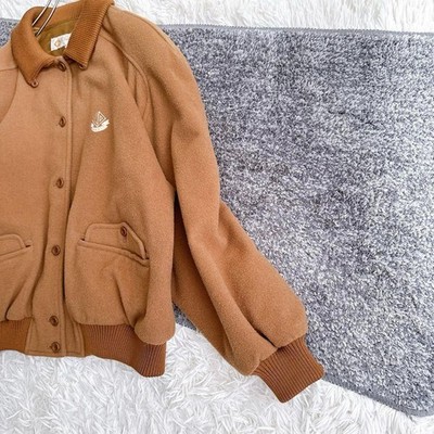 Christian Dior Jacket Vintage Wool Brown Short Length Embroidered