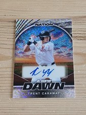 2025 Leaf Baseball Nation Trent Caraway Silver Sparkle A New Dawn Auto #11/15