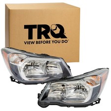 TRQ 2 Piece Headlight Assembly Set Driver Passenger Side Compatible with Su...