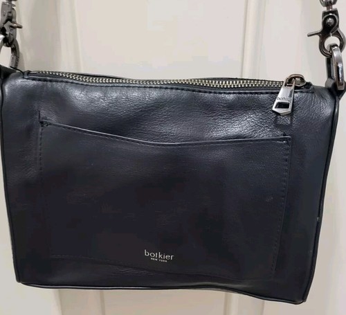 Botkier Valentina Black Leather Crossbody Bag Retails $228 - Picture 3 of 9