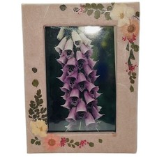 Handmade Picture Frame Pressed Dried Flowers Photo Cottagecore Boho Floral READ