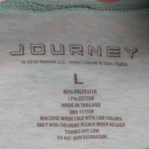 Camiseta Journey Evolution Azul Pálido Unisex Talla Grande - Imagen 5 de 7