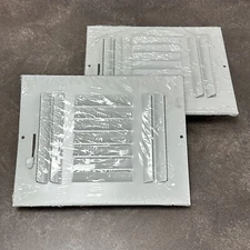 4-PACK! Hart & Cooley 8" x 6" Steel Ceiling/Sidewall Register Vent White