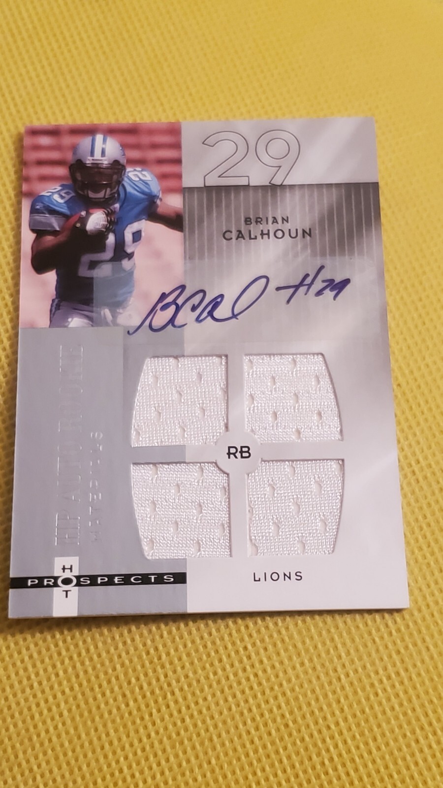 Brian Calhoun Fleer Hot Prospects #202 Rookie Autograph Hp