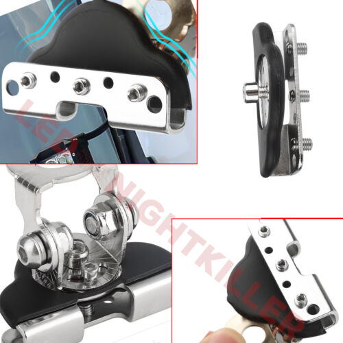 2X Mounting Brackets Hood A-Pillar Clamp LED Work Light Bar SUV 4WD Universal - Picture 6 of 14