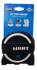 Hart 25 ft Pro Grade Tape Measure with Fraction Markings HHTMPN25