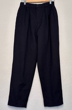 Vintage David N Petites High Rise Black Lined 100 Wool Pants - Size 6
