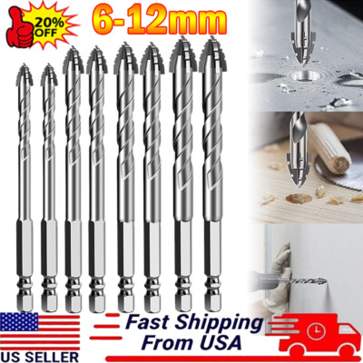 4-12PCS New Four-Flute Sawtooth Eccentric Drill Bit, Efficient Drill Bits US