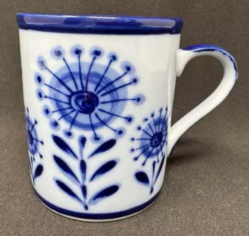 Vintage Nordic Blue & White Porcelain Mug Norway