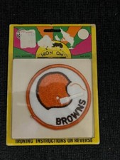 Vintage BRAND NEW SEALED Cleveland Browns Old Logo Iron-On Patch
