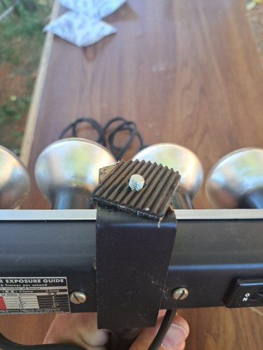 Vintage Harwood Chicago 4 Light Movie Photography Light Bar TESTED WORKS W/BULBS - Picture 7 of 8