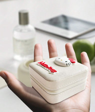 Hello Kitty Travel Jewelry Organizer Case Compact Pink Storage Box for Rings