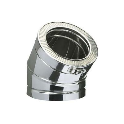 Ellbogen Links 45 D.100 Ti EC45-100TI Nicht Lackiert Therminox Ti D 100 Int D