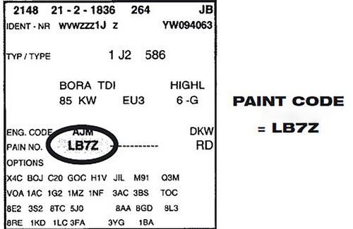 Volkswagen Genuine Touch-Up Paint Night Blue Metallic LH5X/Z2/H5X + Additions - Picture 10 of 10