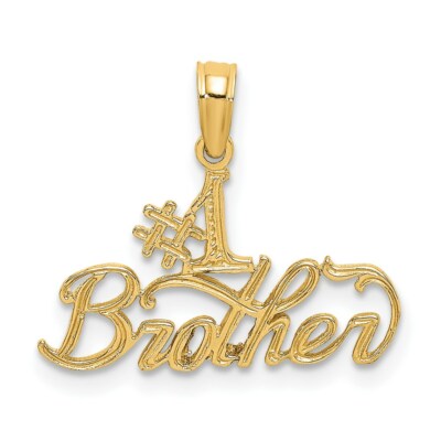 14K Yellow Gold #1 Brother Pendant