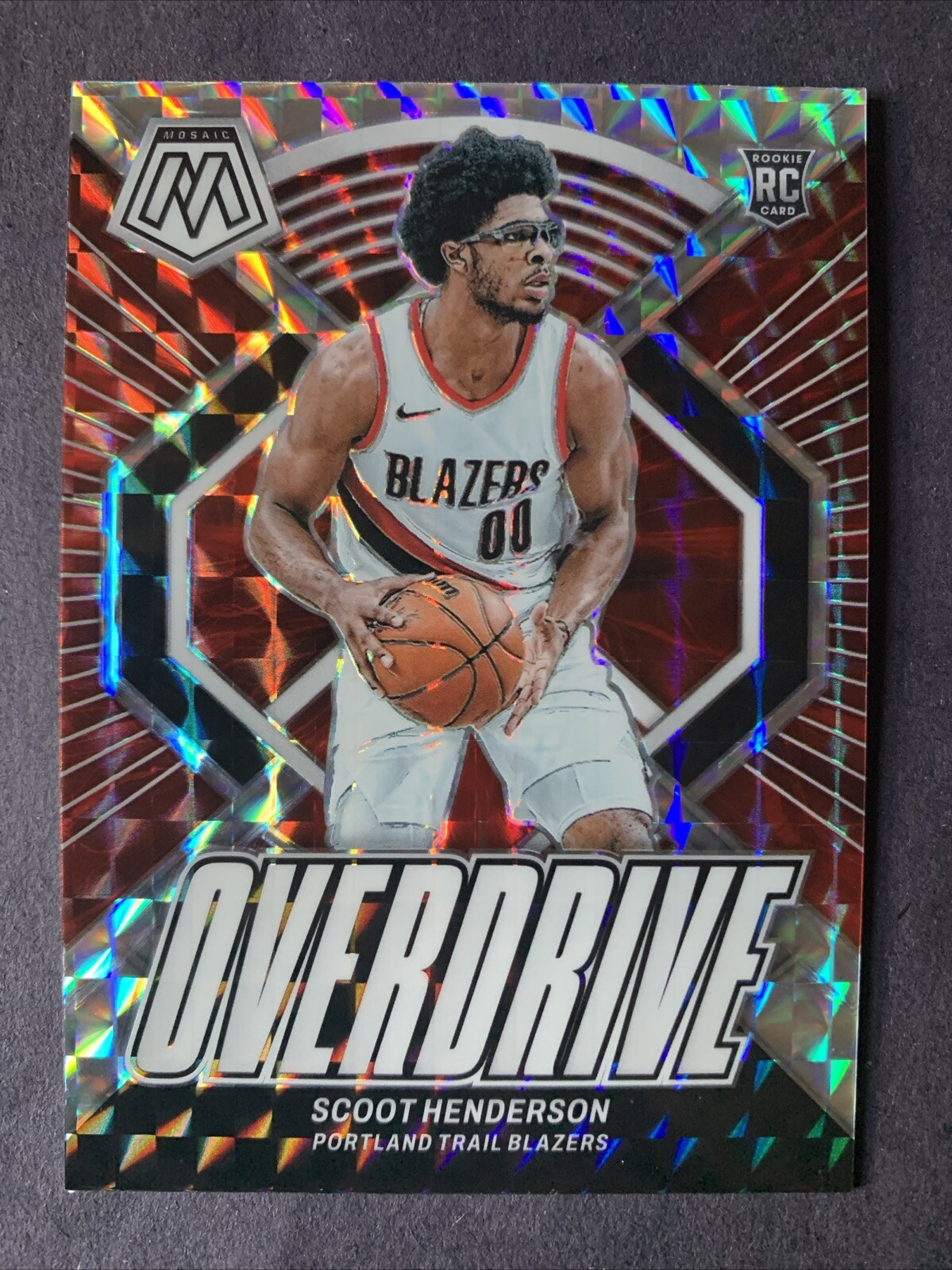 Scoot Henderson Rookie Card RC 2023 Mosaic Overdrive Silver Mosiac #22