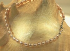 4.5MM SINGLE-STRAND CULTURED FRESHWATER LAVENDER OVAL PEARL SP ANKLET 9"-11" #2B