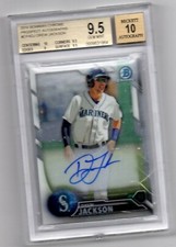  2016 Bowman Chrome Drew Jackson Autographed Rookie Card BGS 9.5 w 10 Auto