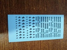 DECALCOMANIE DECALS OLD WRC PUB RALLYE LOGO FERRARI NOIR 1/43 TO 1/18 h