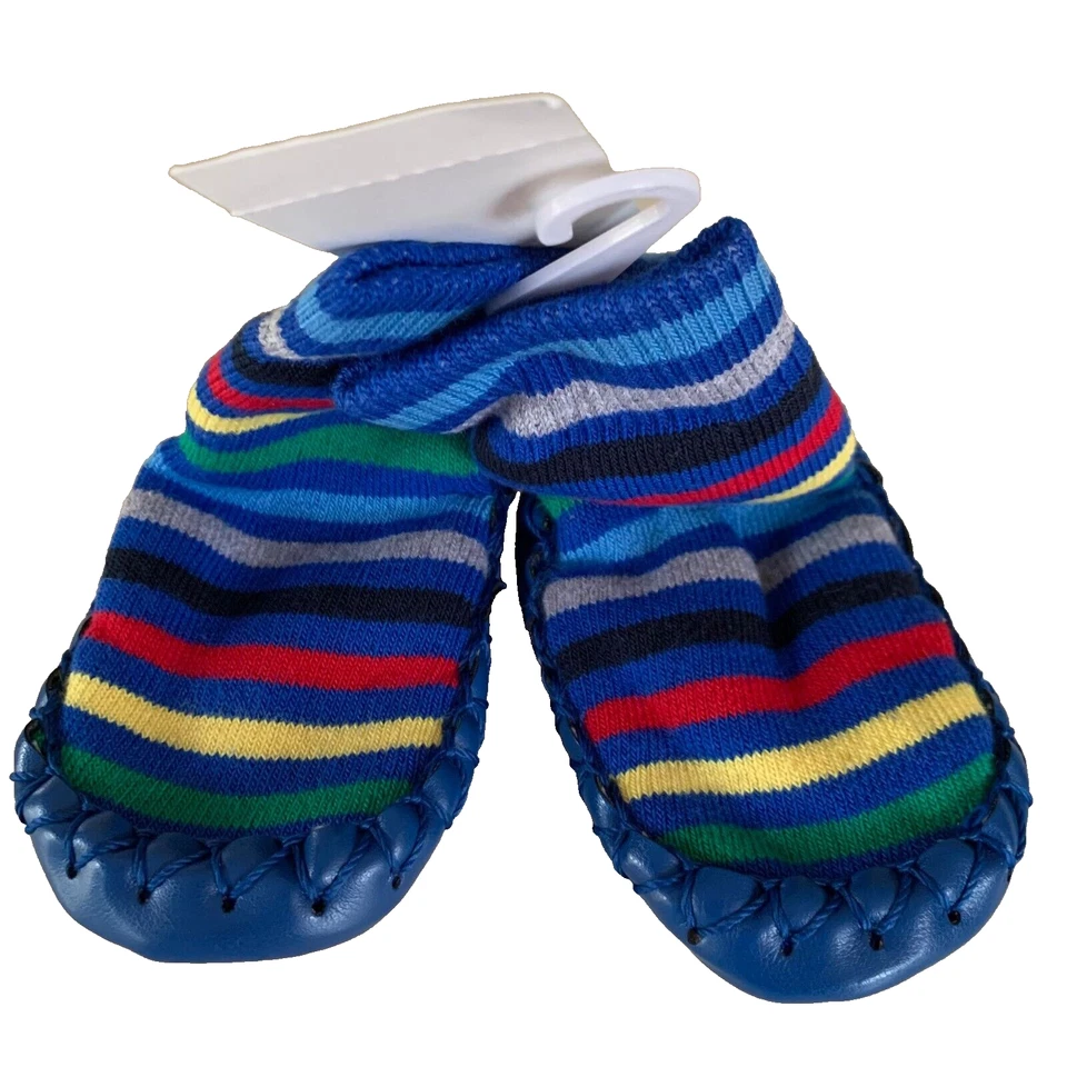 HANNA ANDERSSON Comfy-Cute Baby "STRIPED" Moccasins. 0-3 Months. Perfect Gift! - Image 2 of 4