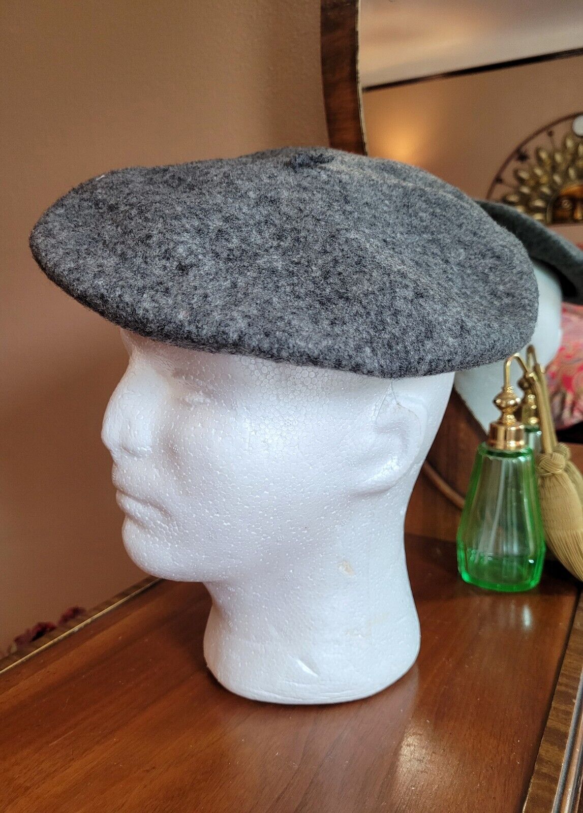 bijzonder haar wanhoop Vintage 90s KANGOL UK Heritage Grey Wool Flat Cap Hat Cabbie Med Deadstock  NWT | eBay