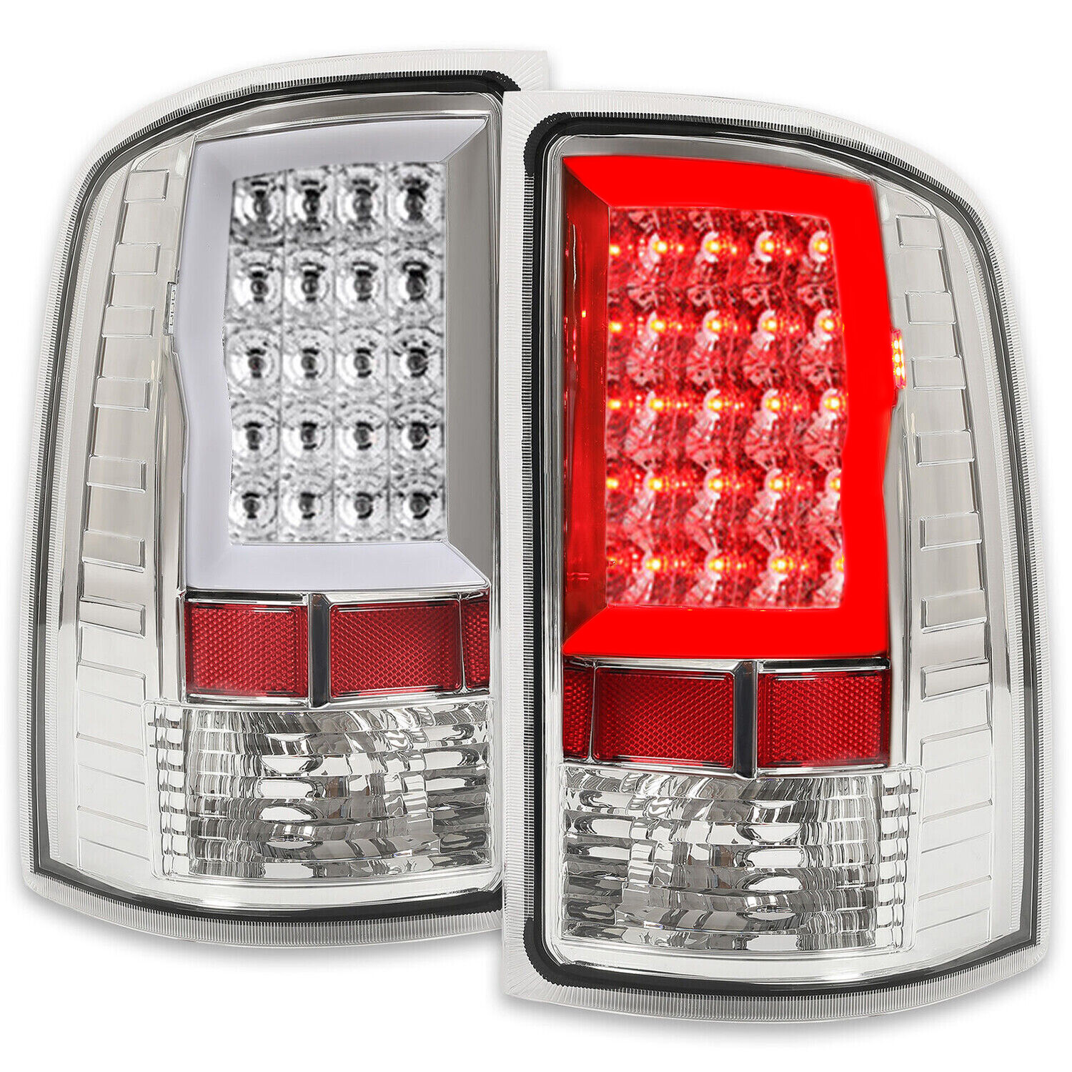 For GMC Sierra 1500 2500HD 3500HD 2007-2014 Tail Lights Rear Brake LED Lamp 2PCS