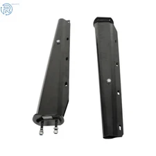 High-end Mud Flap Hangers Black Steel Straight 30" 2.5" Semi Truck Spring Loaded