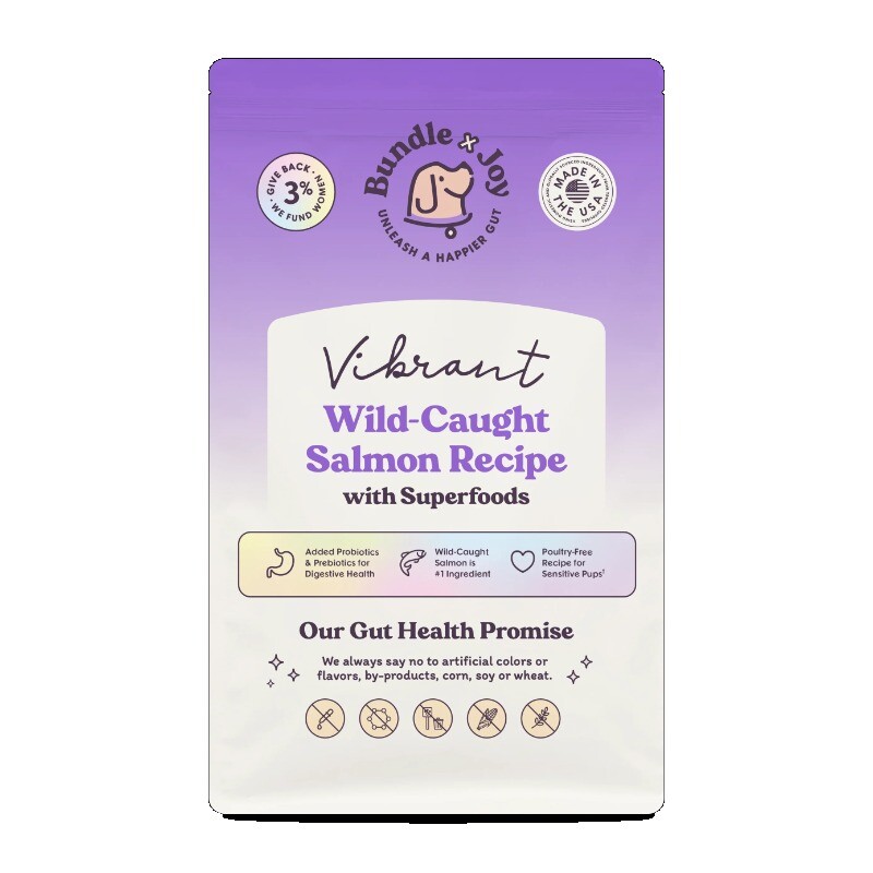 Bundle x Joy Vibrant Gut-Friendly Wild-Caught Salmon Flavor Dry Dog Food, 4
