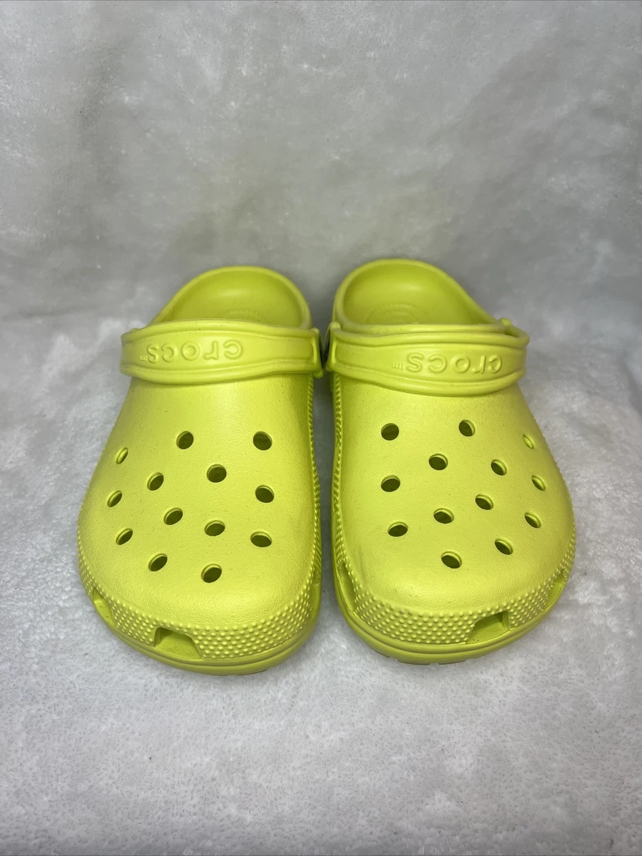 Green and hotsell yellow crocs
