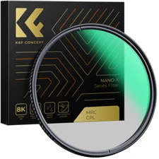 K&F NANO-X 37-82mm Circular Polarizer HD CPL Lens Filter Waterproof Anti scratch