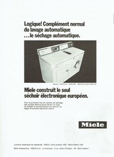 publicité Advertising 1021 1970 Miele séchoir electronic 460 machine à laver