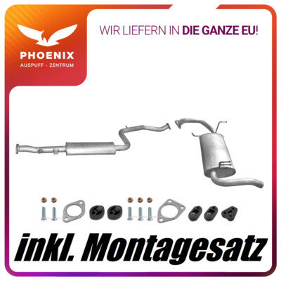für Mitsubishi Space Star 1.8 GDI (2000-2002) Auspuff Mittel+Endschalldämpfer